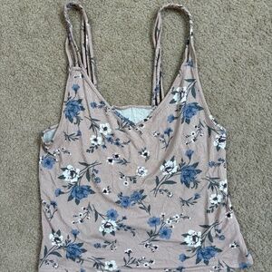 Pink flowered tank